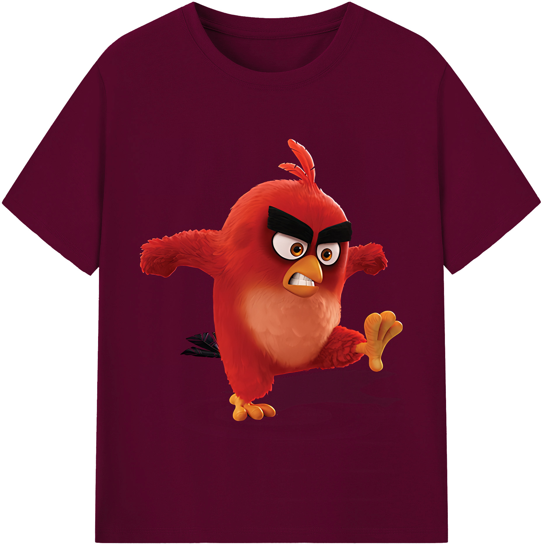 （画像用） Angry Birds アングリーバード レディースカジュアルプリントTシャツ（綿100％）
